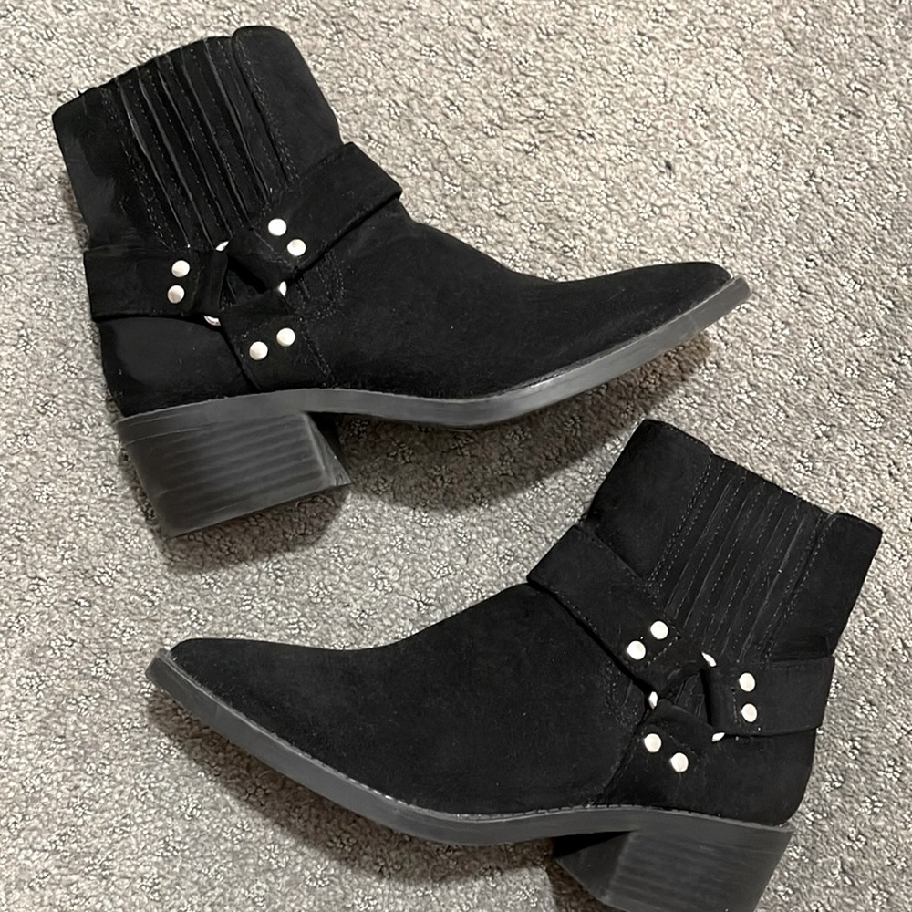 Faux suede Chelsea ankle boots